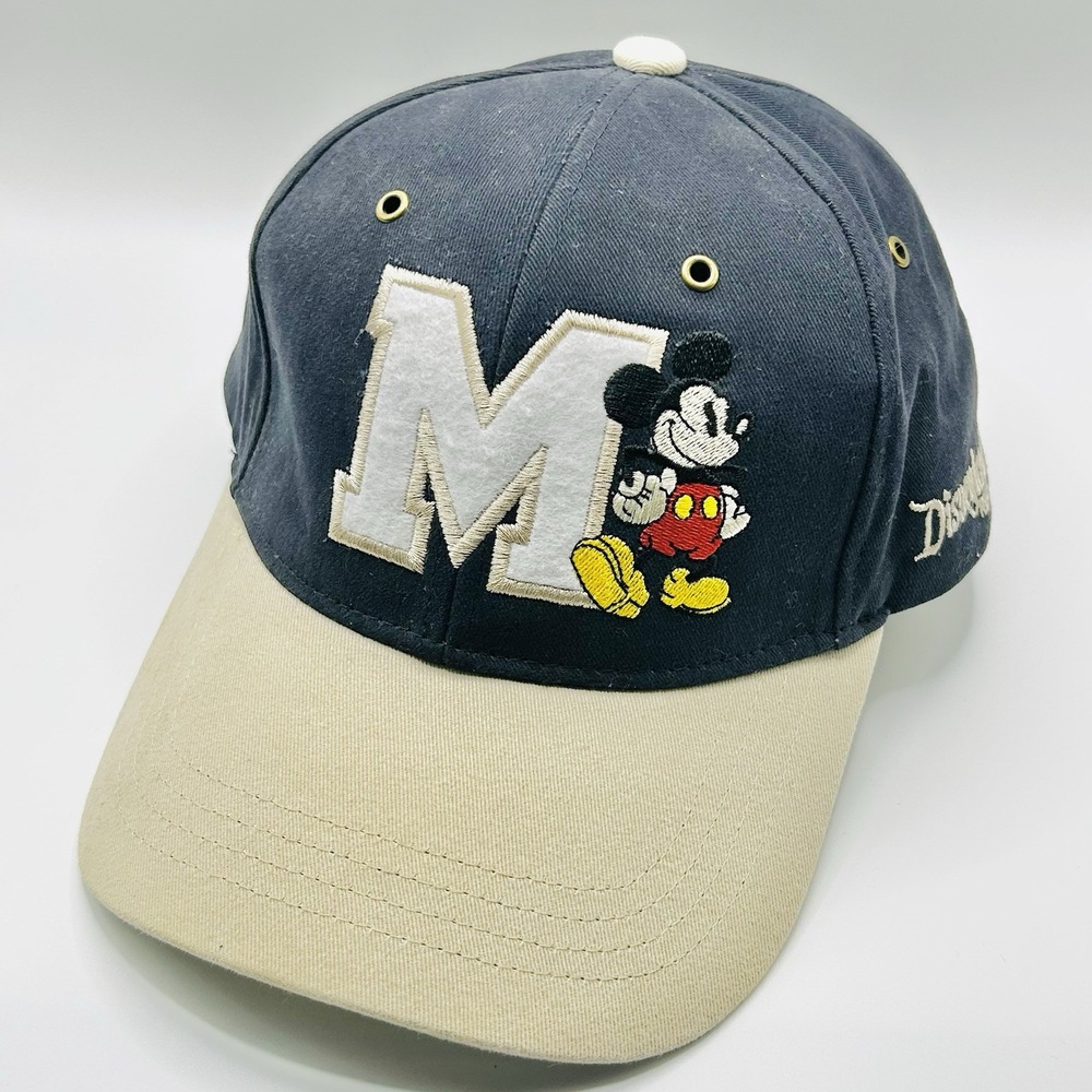 Mickey Mouse Disneyland Resort Parks M Logo 2-Tone Hat Cap Adjustable Strapback